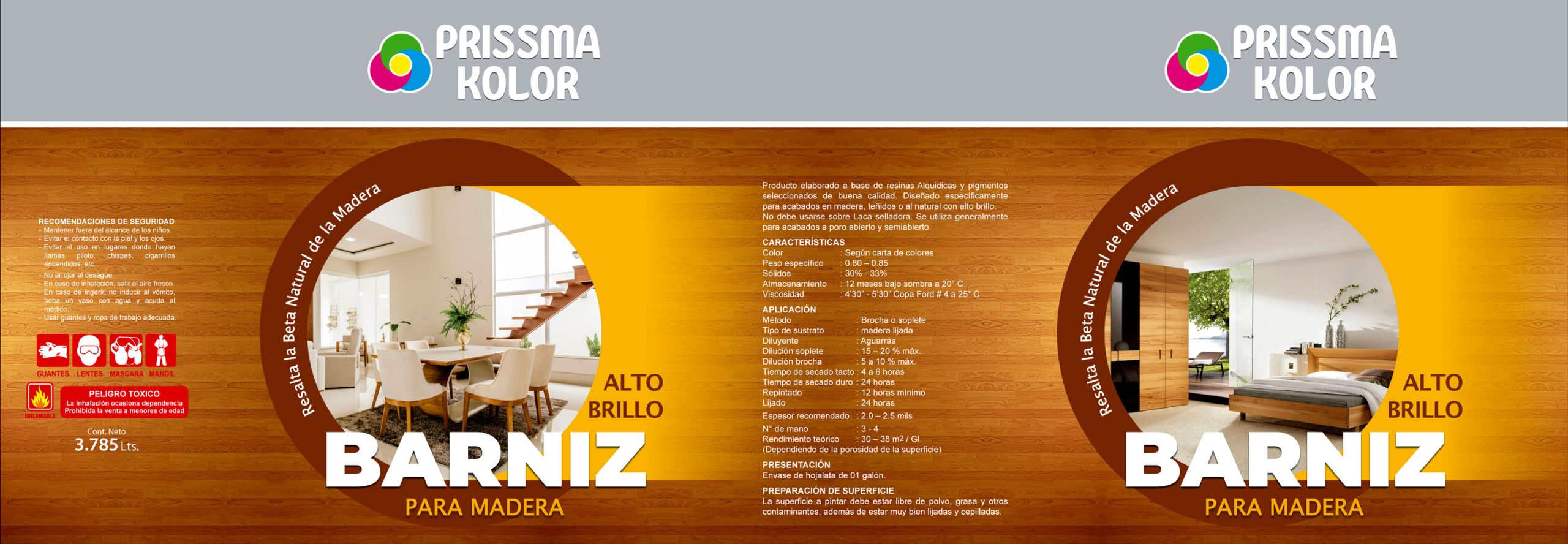 Barniz para madera Prissma Kolor